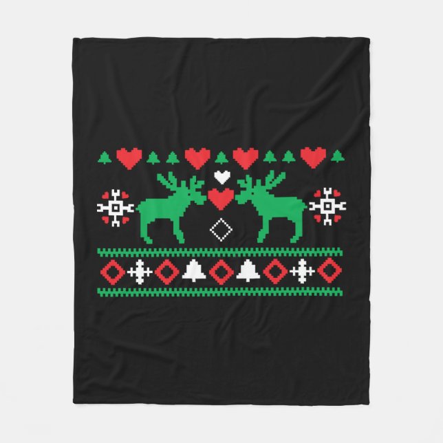 Couverture Polaire Aimer Noël laid (Devant)