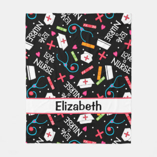 Couverture Polaire Aimez un nom de noir d'art d'infirmière