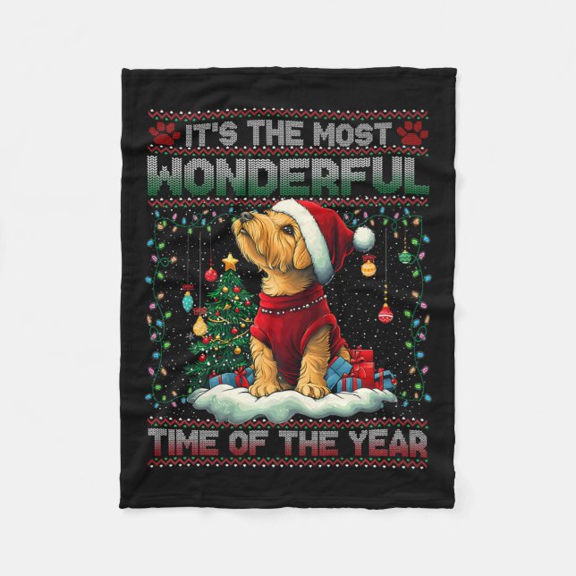 Couverture Polaire Airedale Terrier Décorations d'arbres de Noël Chie (Devant)