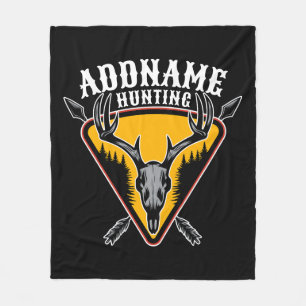 Couverture Polaire AJOUTER NOM Hunter Elk Crâne Gros Antlers Chasse a