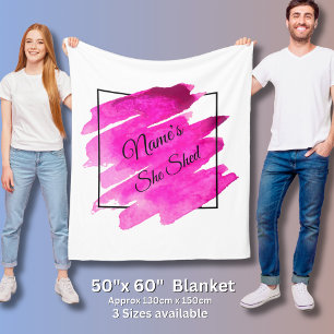 Couverture Polaire Ajouter un nom Modifier le texte Elle Shop Mauve B