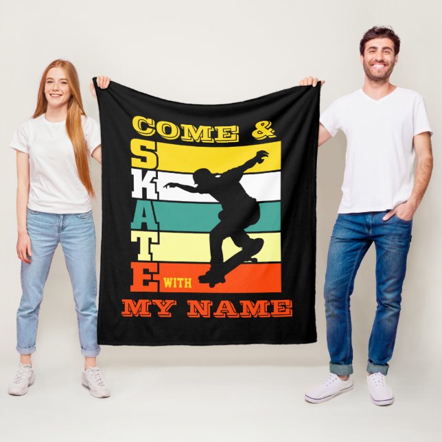 Couverture Polaire Ajouter Un Nom Modifier Le Texte Venir & Patiner A (En situation)