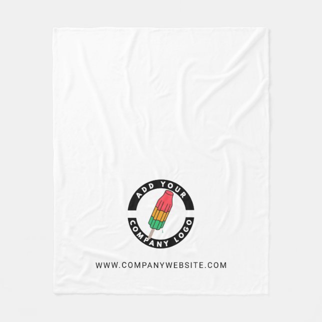 Couverture Polaire Ajouter votre logo personnalisé Employé de marque  (Devant)