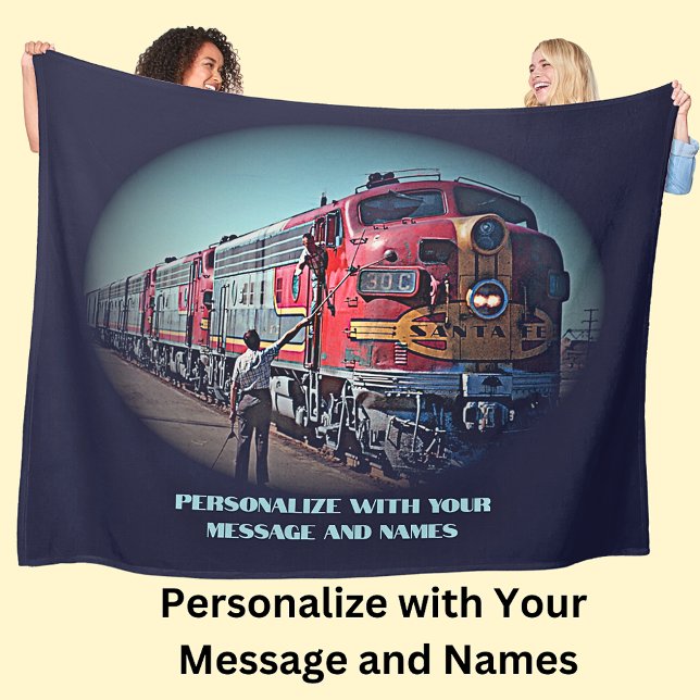 Couverture Polaire Ajouter votre message et vos noms, Moteur de train (Créateur téléchargé)
