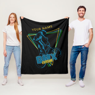 Couverture Polaire Ajouter Votre Nom Texte Extreme BMX Géométrique