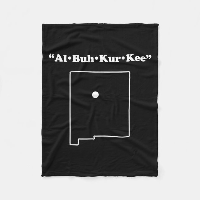 Couverture Polaire Albuquerque New Mexico Funny Phonetic Gag Gift  (Devant)