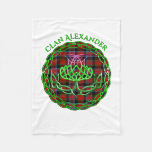 Couverture Polaire Alexander Scottish Tartan Celtic Thistle