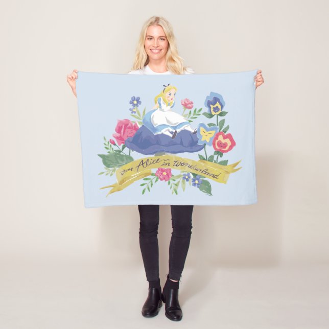 Couverture Polaire Alice au pays des merveilles| Alice dans l'aquarel (En situation)