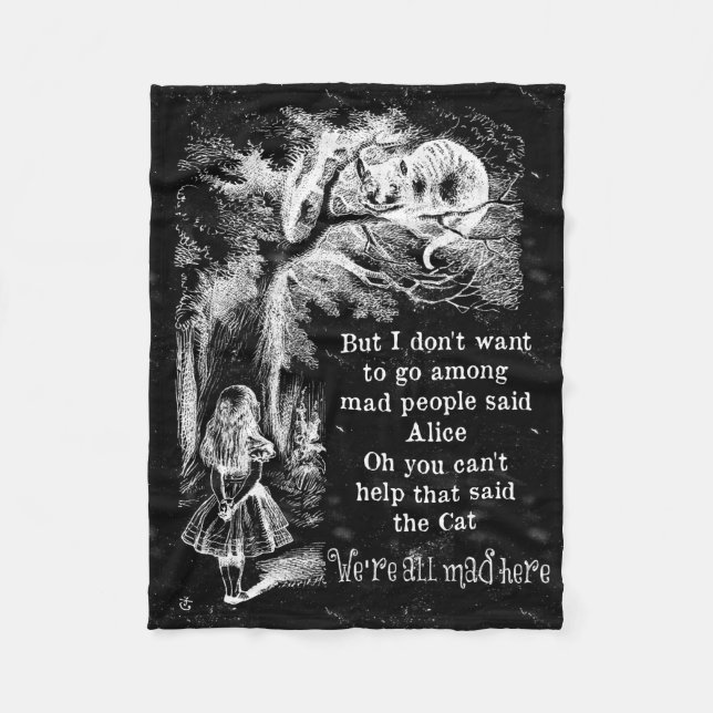 Couverture Polaire Alice au pays des merveilles ; Chat de Cheshire (Devant)