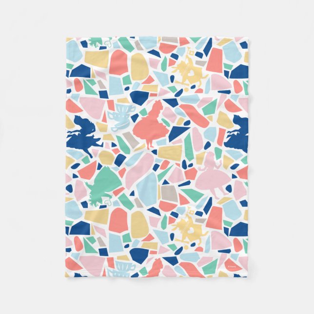 Couverture Polaire Alice au pays des merveilles| Motif de mosaïque (Devant)