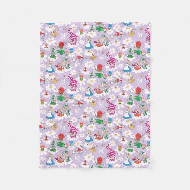Couverture Polaire Alice au pays des merveilles Motif floral personna (Devant)
