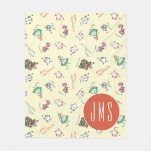 Couverture Polaire Alice au pays des merveilles  Motif - Monogramme
