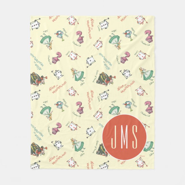 Couverture Polaire Alice au pays des merveilles| Motif - Monogramme (Devant)