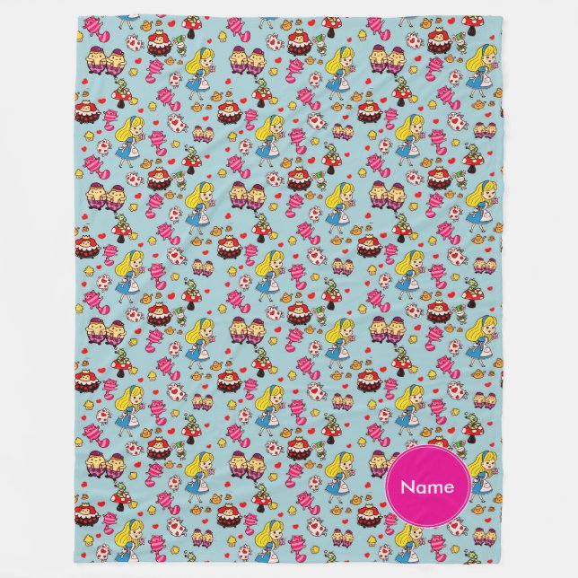 Couverture Polaire Alice Wonderland Mad Hatter Cat Doodle (Devant)