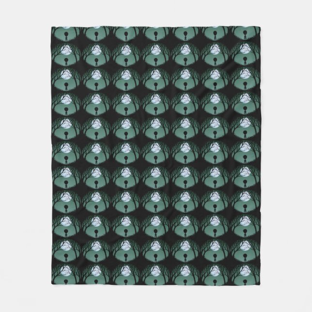 Couverture Polaire Alien Art Blanket E.T. Alien Gris Blanches & Décor (Devant)