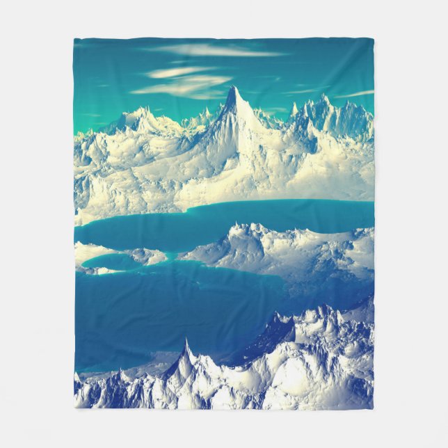 Couverture Polaire Alien Planet - 3D ed Computer Artwork. Rochers et  (Devant)