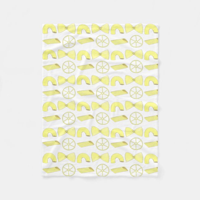 Couverture Polaire Alimentation italienne Formes de pâtes Macaroni Pe (Devant)