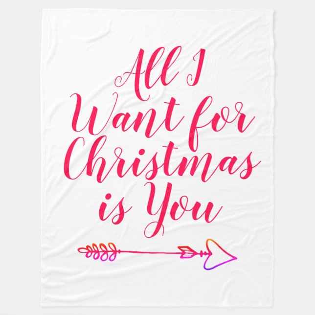 Couverture Polaire All I want for Christmas is You custom Holiday (Devant)