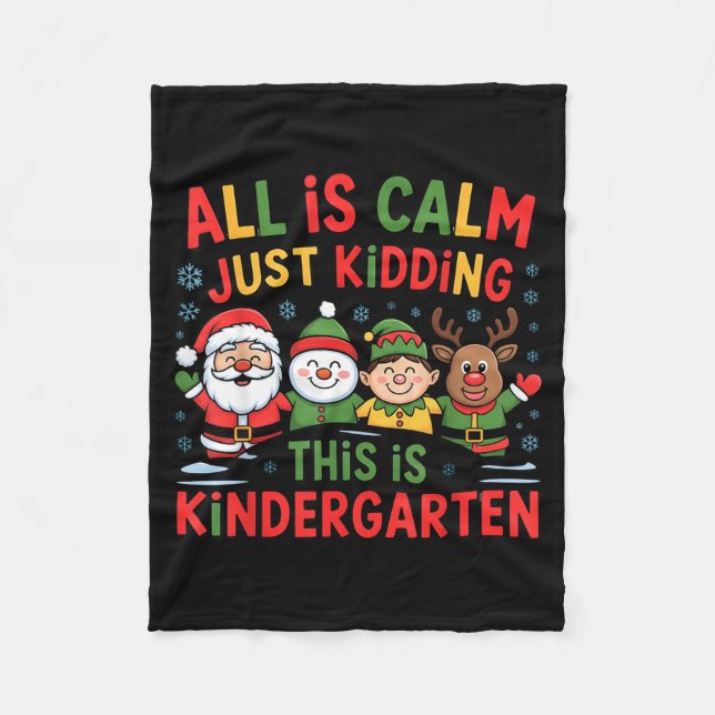 Couverture Polaire All Is Calm Funny Xmas Kindergarten Christmas Seas (Devant)