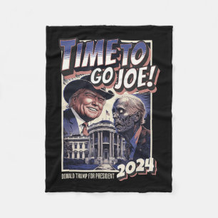 Couverture Polaire Aller Joe Funny Pro Trump &amp; Zombie Biden 2024