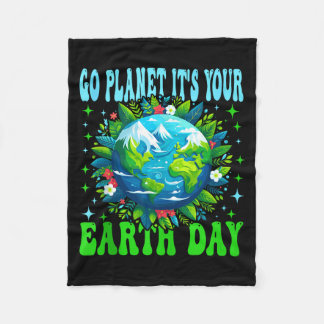 Couverture Polaire Allez planète jour de la terre mignon terre amoure