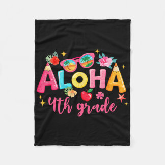 Couverture Polaire Aloha 4th Grade Summer Vacation Beach Teacher Scho