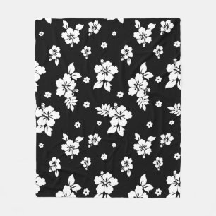 Couverture Polaire Aloha Black Classic Hawaiian Motif sans fil
