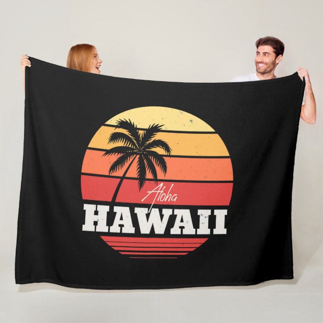 Couverture Polaire Aloha Hawaii (En situation)