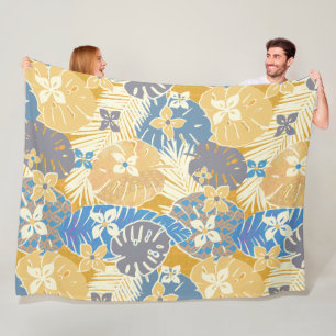 Couverture Polaire Aloha Hawaiian motif print