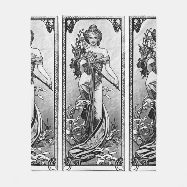 Couverture Polaire Alphonse Mucha Broken Blossoms (Devant)