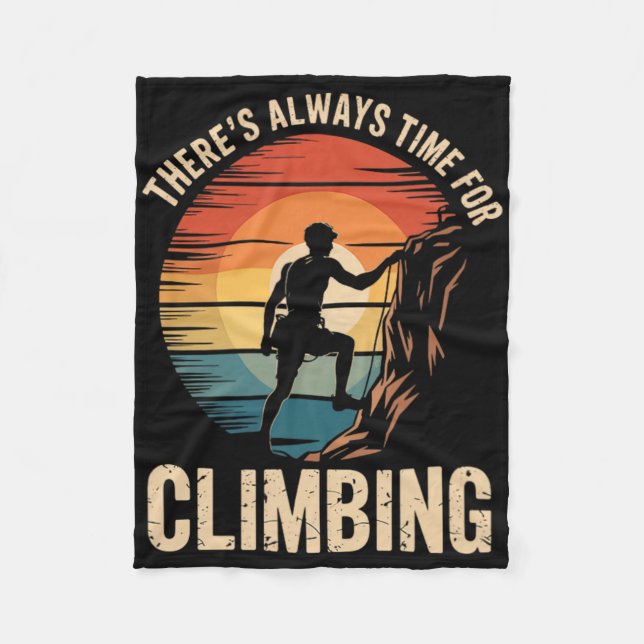 Couverture Polaire Always Time For Adventure Climbing Lover Style  (Devant)