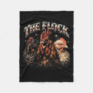 Couverture Polaire Amateur de poulet de basse-cour heavy-metal Rock M