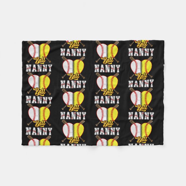 Couverture Polaire Amateurs de baseball Ball Nanny (Devant (Horizontal))