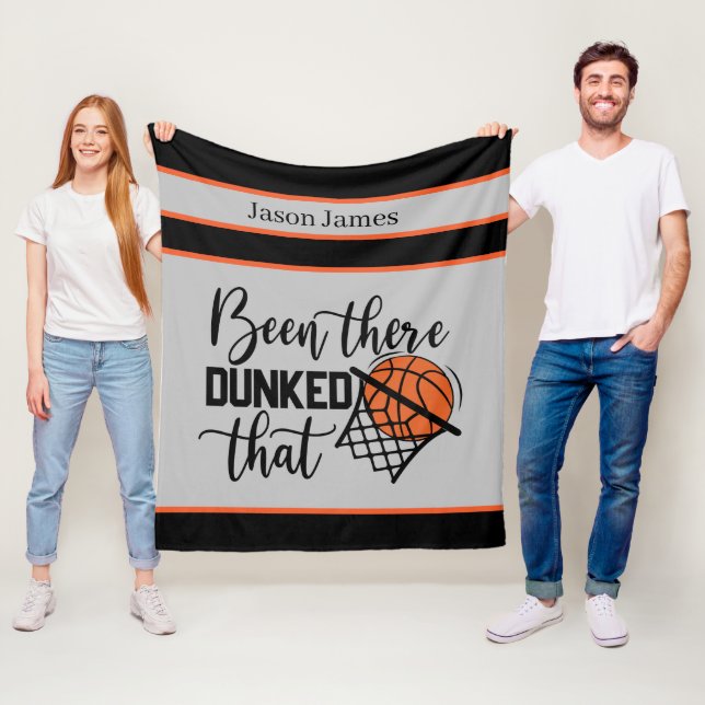 Couverture Polaire Amateurs de basket-ball cool ajouter le nom (En situation)