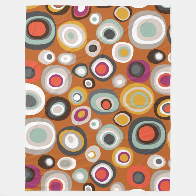 Couverture Polaire ambre de tache de boho de Vénétie (Devant)