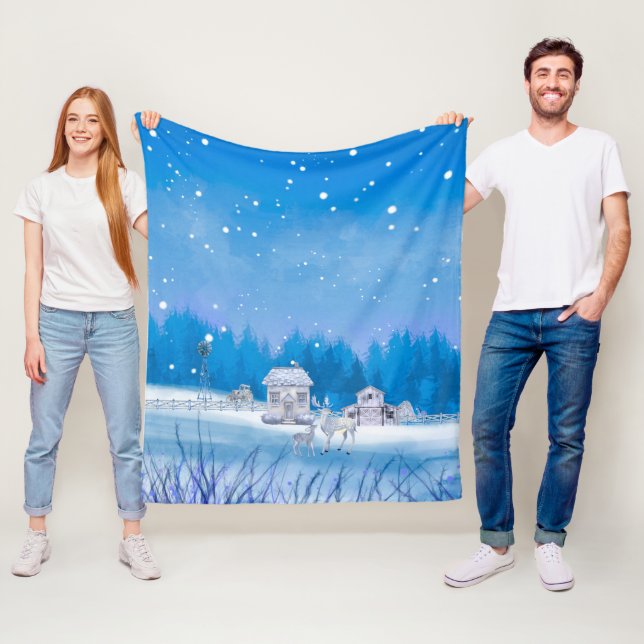 Couverture Polaire American Farm Signature Fleece Blanket (En situation)