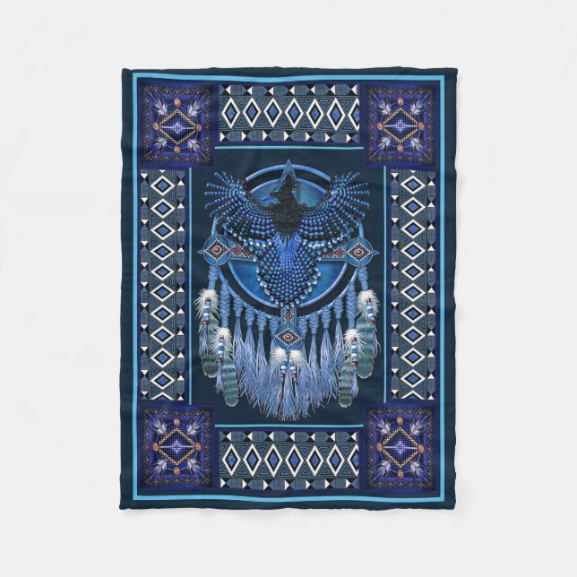 Couverture Polaire Amérindien Dreamcatcher (Devant)