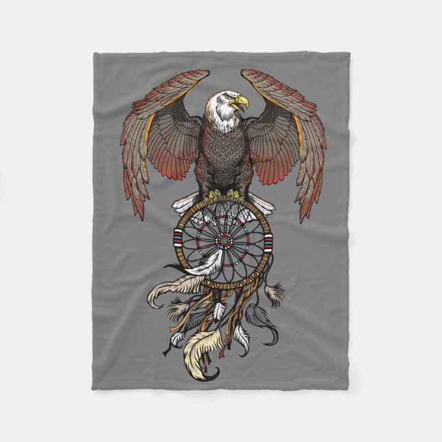 Couverture Polaire Amérindiens dreamcatcher (Devant)
