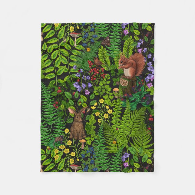 Couverture Polaire Amimies et plantes des bois (Devant)