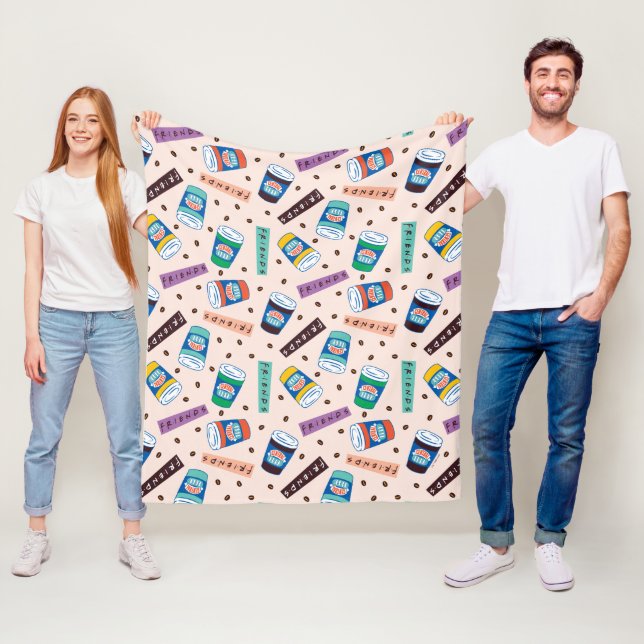 Couverture Polaire AMIS™ | Central Perk Vibrant Motif café (En situation)