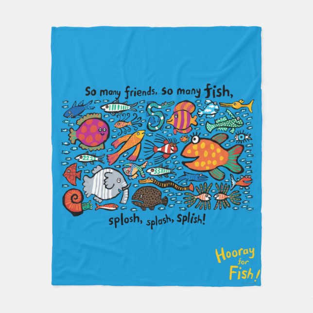 Couverture Polaire Amis colorés de poissons (Devant)
