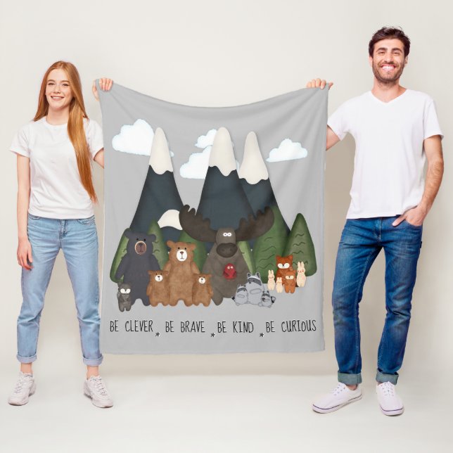 Couverture Polaire Amis de la faune de Woodland (En situation)