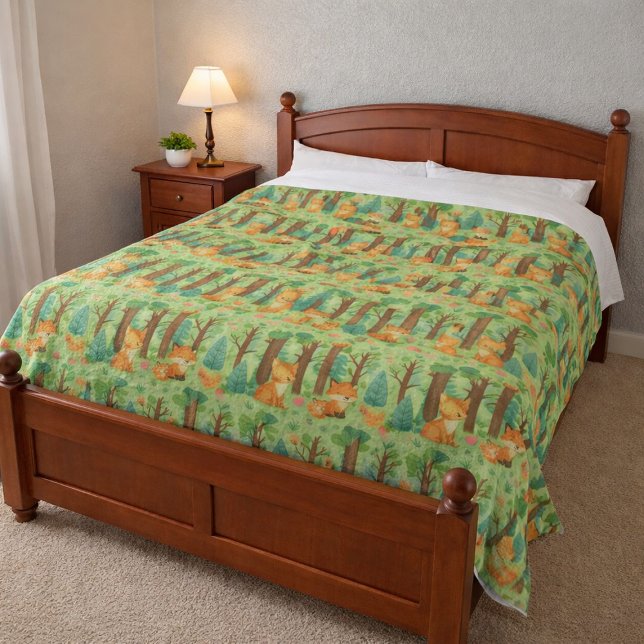 Couverture Polaire Amis Fantaisistes de la Forêt (Créateur téléchargé)