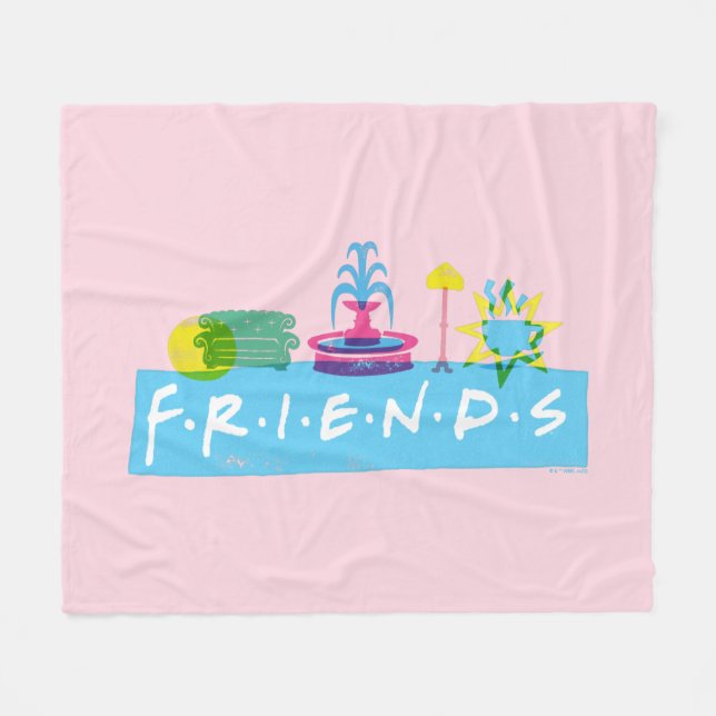 Couverture Polaire AMIS™ | Logo avec icônes (Devant (Horizontal))