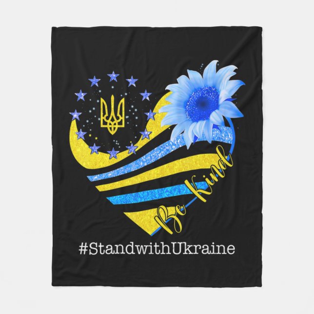 Couverture Polaire Amour Coeur Ukraine Soyez Stable Avec Ukraine Ukra (Devant)