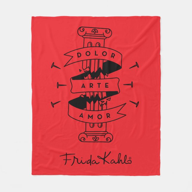 Couverture Polaire Amour d'art de douleur de Frida Kahlo | (Devant)