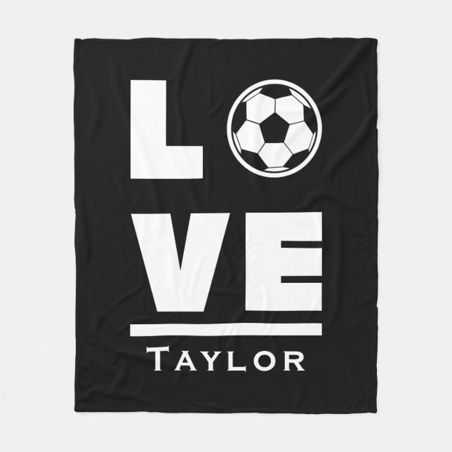 Couverture Polaire Amour Et Vivre Football Football Sport Ventilateur (Devant)