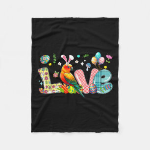 Couverture Polaire Amour Lapin de Pâques Soleil Conure Chasse Oeufs F