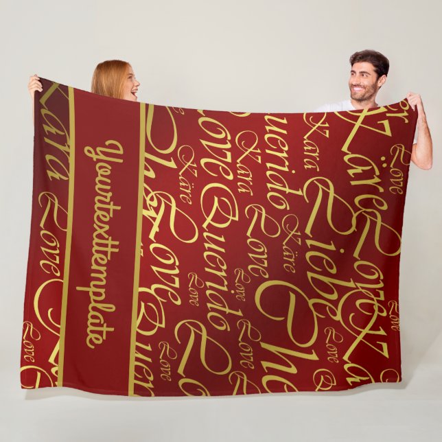 Couverture Polaire Amour, liebe, kara, cher, käre, querido, texte, ro (En situation)