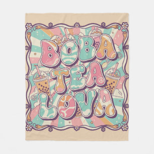 Couverture Polaire Amoureux de Bubble Tea